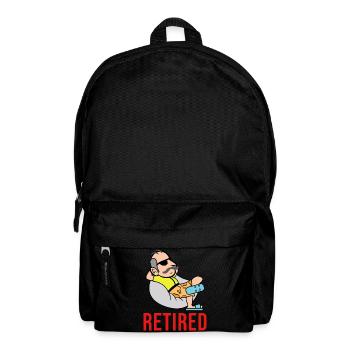 Ruhestand Spruch Senior Pensionierung Rentner - Rucksack - Schwarz - Vorne