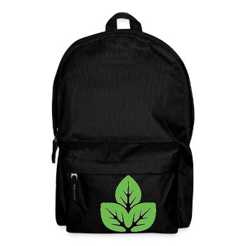 Conception de feuilles vertes nature pour les fiers végétaliens - Sac à dos - noir - Devant