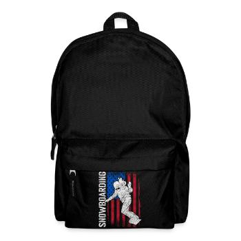 Snowboarder Board Winter Sports Winter Holidays - Backpack - black - Front
