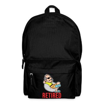 Freizeit Senior Spruch Ruhestand Pensionist Rente - Rucksack - Schwarz - Vorne