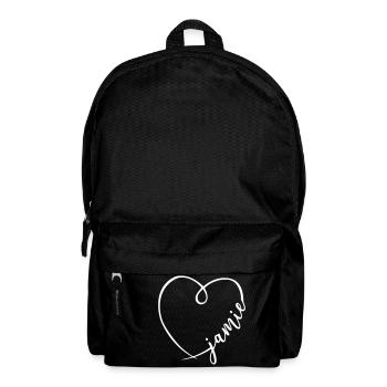 Jamie Name Kalligrafie Herz - Rucksack - Schwarz - Vorne
