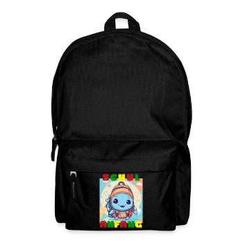 Schulanfang - süßer Babyfisch - Wal im Rucksack - Rucksack - Schwarz - Vorne