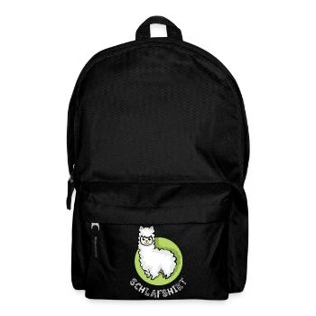 Sleep shirt alpaca cute sleeping night animals icon - Backpack - black - Front