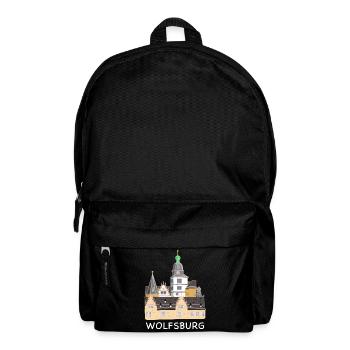 Wolfsburg, Schloss, Deutschland, Handzeichnung - Rucksack - Schwarz - Vorne