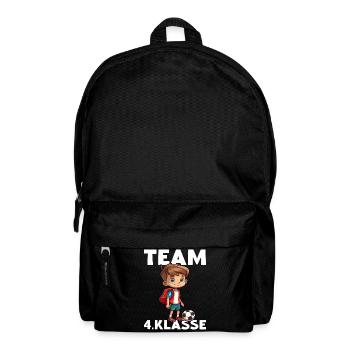 Team 4 Klasse Schüler Fußballspieler Viertklässler - Rucksack - Schwarz - Vorne