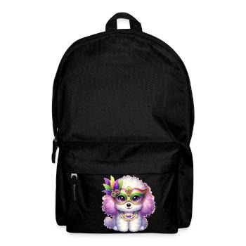 Conception de caniche Mardi Gras - Sac à dos - noir - Devant