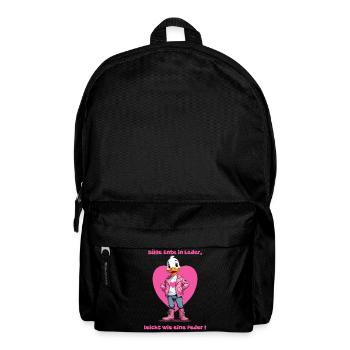 Mignon canard en cuir - Sac à dos - noir - Devant