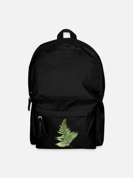 Farn Blätter Farnblätter grün - Rucksack - Schwarz