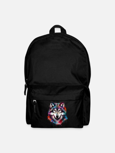 Wolf - Rucksack - Schwarz