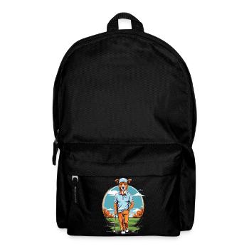 Hund Golfer Golfspieler Design Streetwear - Rucksack - Schwarz - Vorne