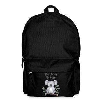 Don't Hurry, Be Happy - Aquarell Koala - Rucksack - Schwarz - Vorne