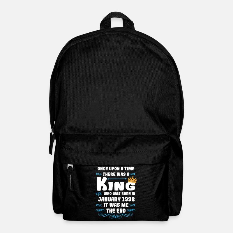 Once upon a time there was a king. January 1998 Birthday - Backpack - black
