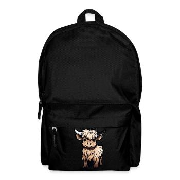 Schottisches Hochlandrind Highland Cattle - Rucksack - Schwarz - Vorne