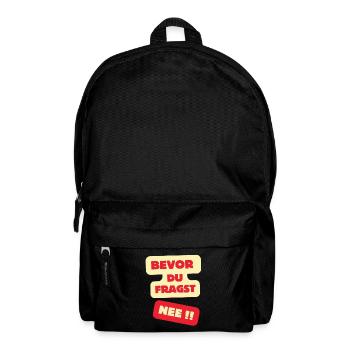 Bevor Du Fragst Nee Design - Rucksack - Schwarz - Vorne