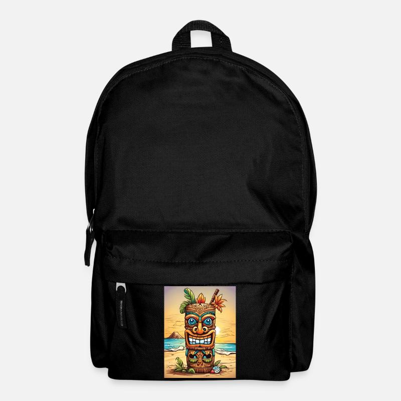 Tiki Statue - Rucksack - Schwarz