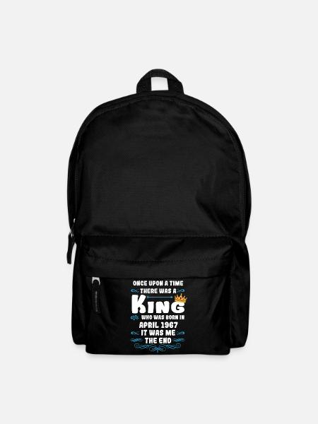 Once upon a time there was a king. April 1967 Birthday - Backpack - black