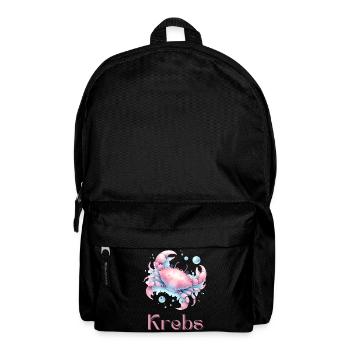 Elegantes Krebs Sternzeichen Aquarell Geschenk - Rucksack - Schwarz - Vorne
