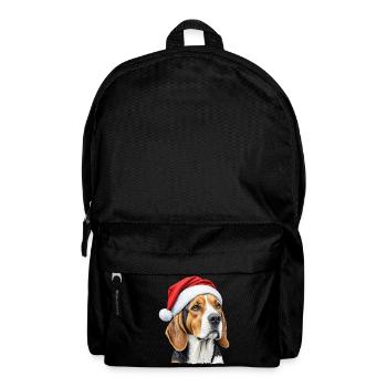Weihnachten Beagle Hund - Rucksack - Schwarz - Vorne