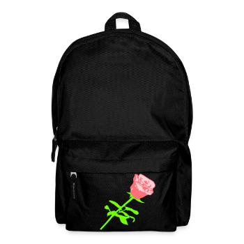 Jolie belle fleur de rose feuille roses romantique - Sac à dos - noir - Devant