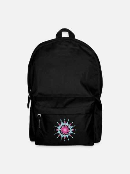 Blumen Mandala - Sonja Ariel von Staden - Rucksack - Schwarz
