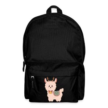 Mignon alpaga avec des cloches pour Noël - Sac à dos - noir - Devant