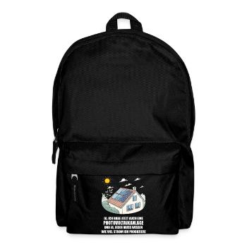 Photovoltaikanlage, Solarstrom, Sonnenenergie - Rucksack - Schwarz - Vorne