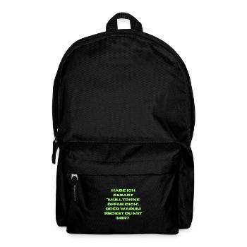 I said "Open the garbage can" - Backpack - black - Front