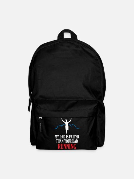 My Dad s Faster Than Your Dad Running - Backpack - black