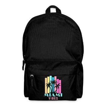 Miami Vibes - Rucksack - Schwarz - Vorne