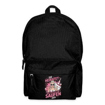 Funny German Hen Party Sie Heiratet Design - Sac à dos - noir - Devant