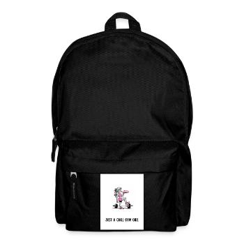 chill gym fille fitness illustration - Sac à dos - noir - Devant