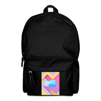 Pastel Geometric Pod Design - Backpack - black - Front