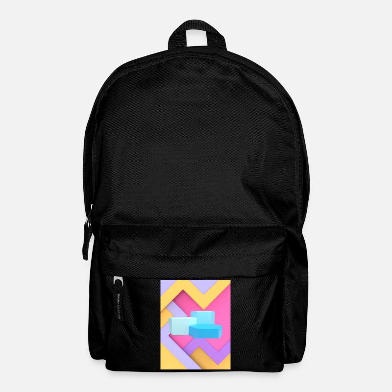 Pastel Geometric Pod Design - Backpack - black