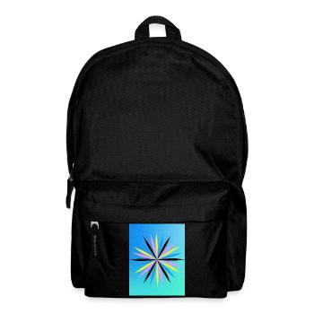 Design géométrique vibrant en étoile - Sac à dos - noir - Devant
