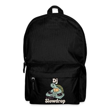 DJ Slowdrop Schildkröte Am DJ Pult - Rucksack - Schwarz - Vorne