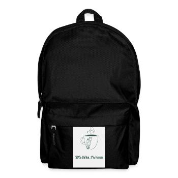 Humor Coffee 99% Caffeine 1% Human - Backpack - black - Front