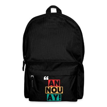 T-shirt créole « Pa ni pwoblèm » - Sac à dos - noir - Devant