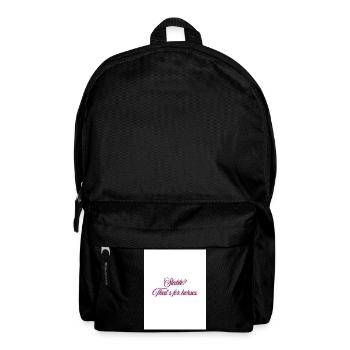Stable? That's for horses. - Backpack - black - Front