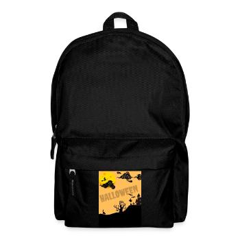 Halloween Silhouette by Moon - Backpack - black - Front