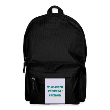 I couldn't do my own shit - Backpack - black - Front