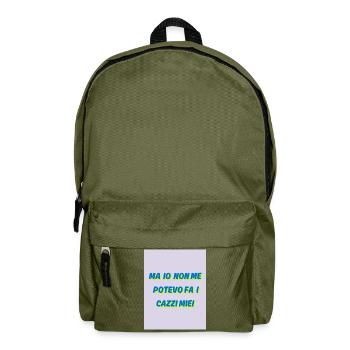 I couldn't do my own shit - Backpack - olive green - Front