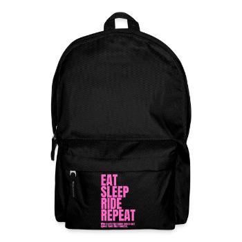 Eat Sleep Ride Repeat Bicycle Motif - Backpack - black - Front