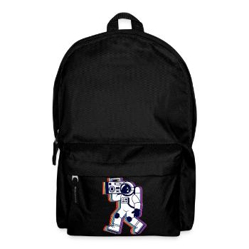 Regenbogen Astronaut Radio - Lustiges T-Shirt - Rucksack - Schwarz - Vorne