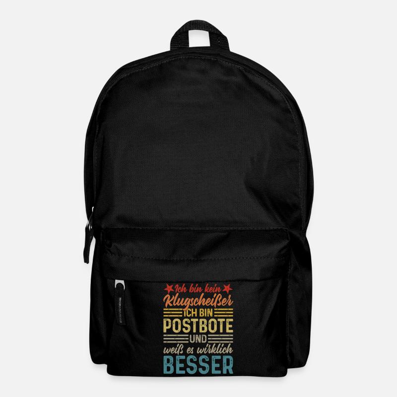 Postbote - Ich bin kein Klugscheißer - Rucksack - Schwarz