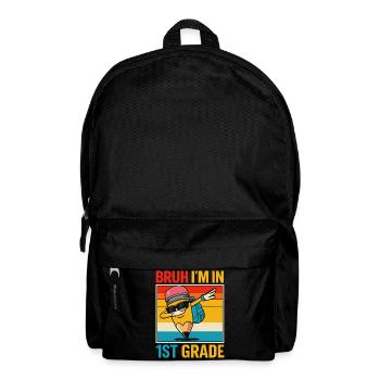 1st Grade School Enrollment - Backpack - black - Front
