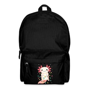 Axolotl Christmas Christmas Sweater Funny Cute - Backpack - black - Front