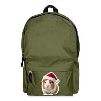 Petit chapeau de Noël en forme de cochon d’Inde mignon - Sac à dos - vert olive - Devant