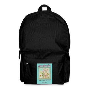 Gänseblümchen Wildblumen Print - Rucksack - Schwarz - Vorne