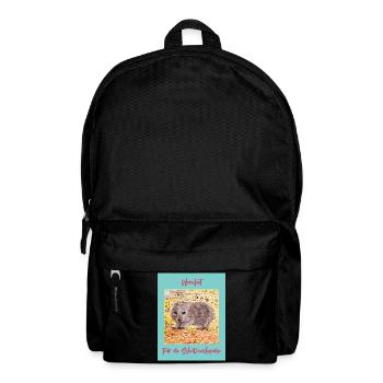 Wombat Shelter Seeker Illustration - Backpack - black - Front