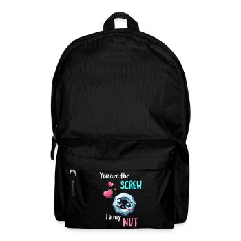 Drôle de conception de paires de boulons d’écrou - Sac à dos - noir - Devant
